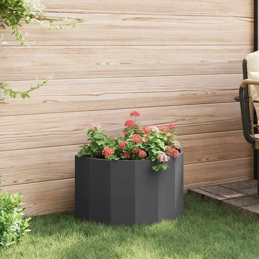 Jardinière Noir 60 x 30 x 35 cm Acier - 4