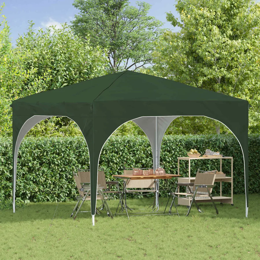 Tente de fête pop-up 290 x 290 x 245 cm Vert - 3