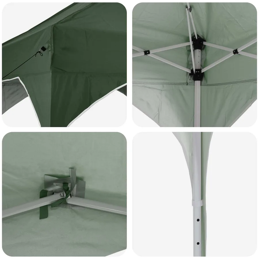 Tente de fête pop-up 290 x 290 x 245 cm Vert - 9