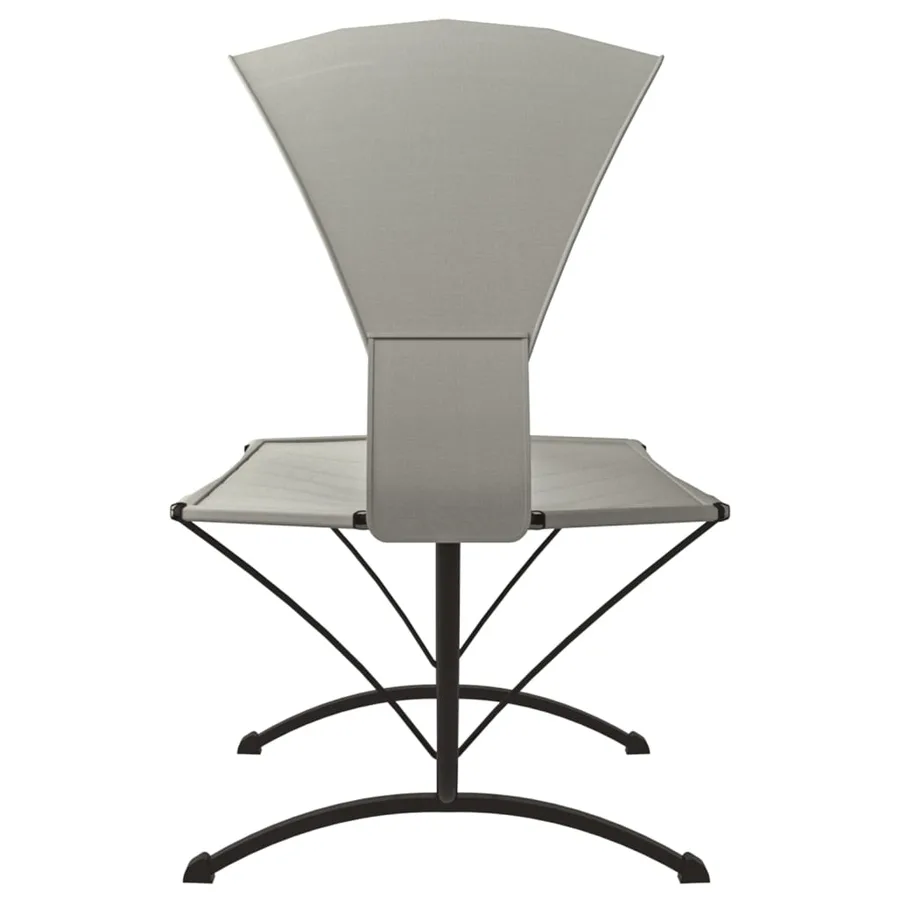 Lit de repos d'extérieur et auvent Crème Acier et tissu Oxford - 4