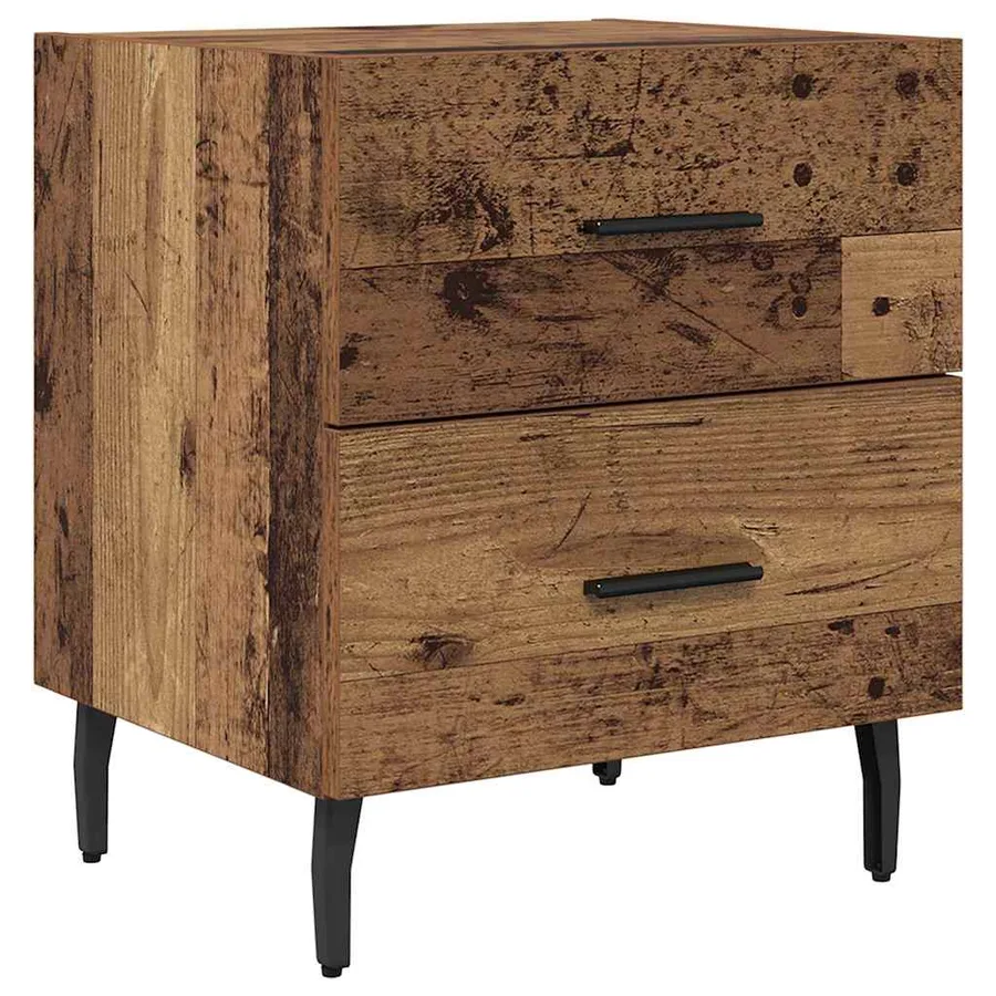 Cabinet de chevet 2 pcs Bois ancien 40 x 35 x 47,5 cm - 6