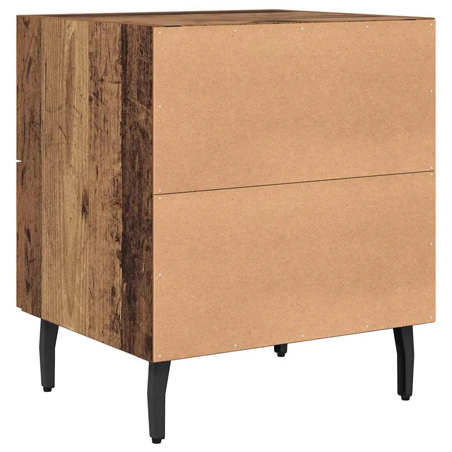 Cabinet de chevet 2 pcs Bois ancien 40 x 35 x 47,5 cm - 9