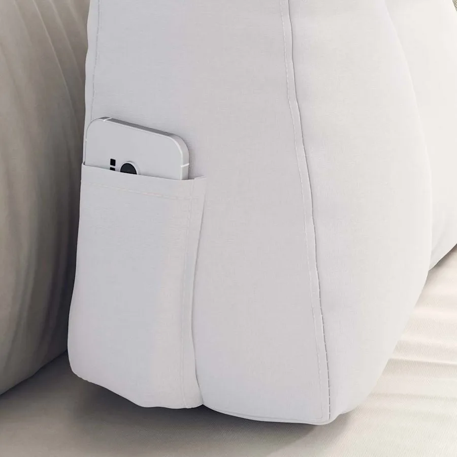 Coussin de Dos Blanc 60 x 24 x 50 cm tissu - 5