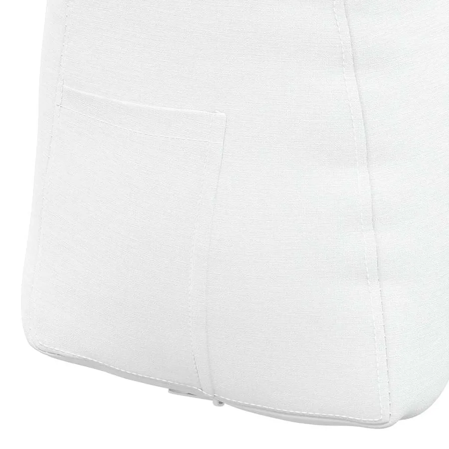 Coussin de Dos Blanc 60 x 24 x 50 cm tissu - 9