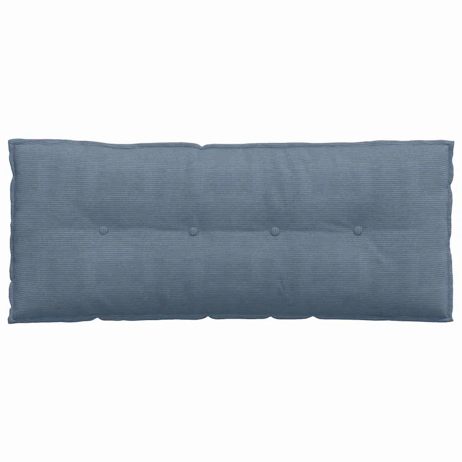 Coussin de Dos Bleu 120 x 50 cm Tissu en velours côtelé - 6