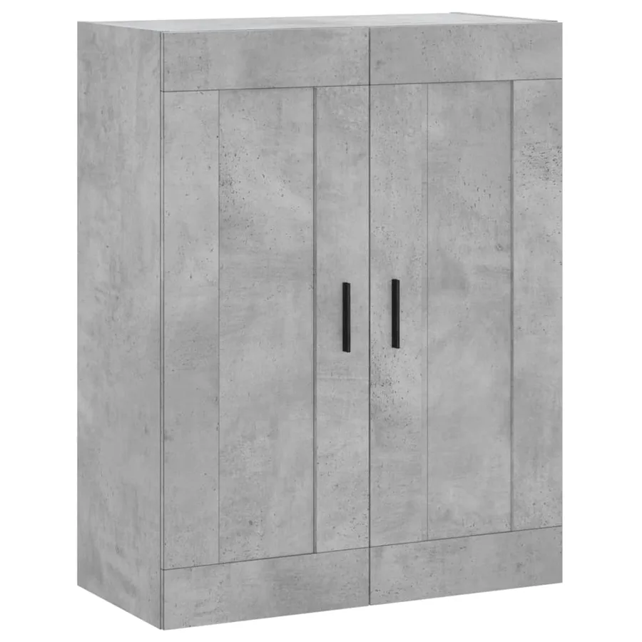 Buffet haut Gris béton 69,5x34x180 cm Bois d'ingénierie - 5