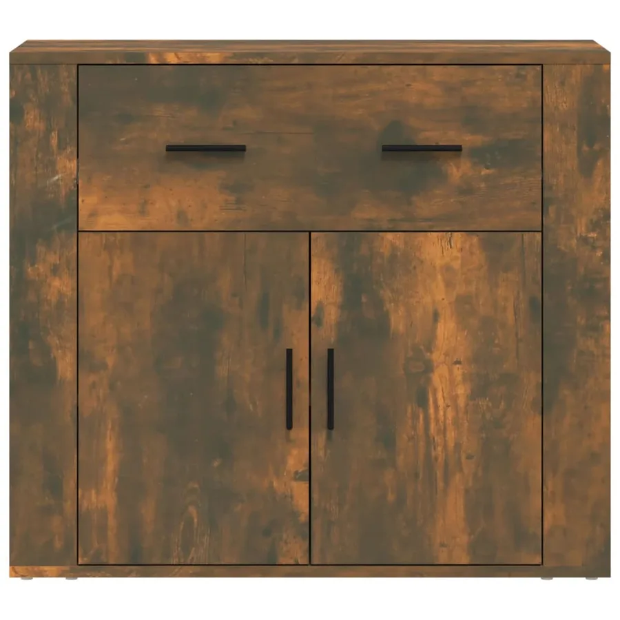 Buffet Chêne fumé 80x33x70 cm Bois d'ingénierie - 3