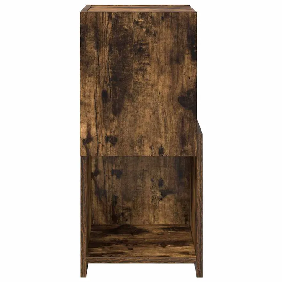 Meuble d'angle Chêne fumé 30,5x30x65cm Bois d'ingénierie - 6