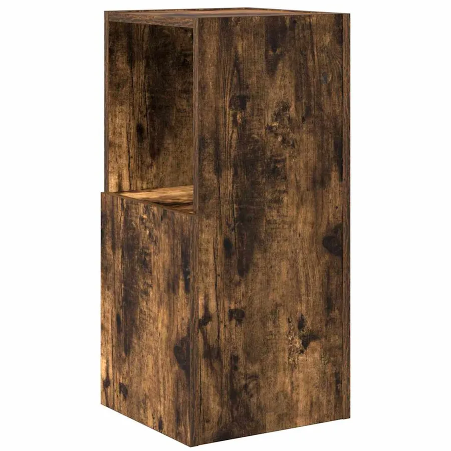 Meuble d'angle Chêne fumé 30,5x30x65cm Bois d'ingénierie - 7