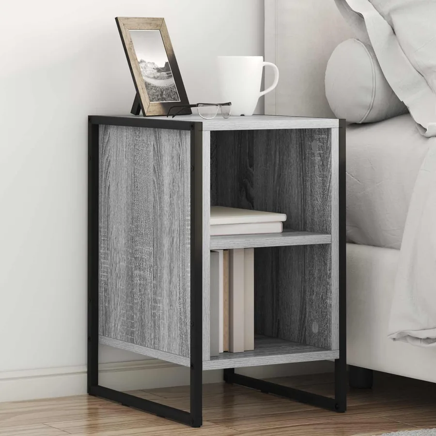 Table de chevet Gris Sonoma 39.5 x 30 x 50 cm Bois d'ingénierie