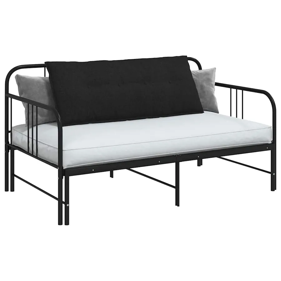 Coussin de Dos Noir 120 x 19 x 50 cm tissu - 3