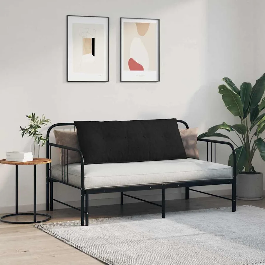 Coussin de Dos Noir 120 x 19 x 50 cm tissu - 4