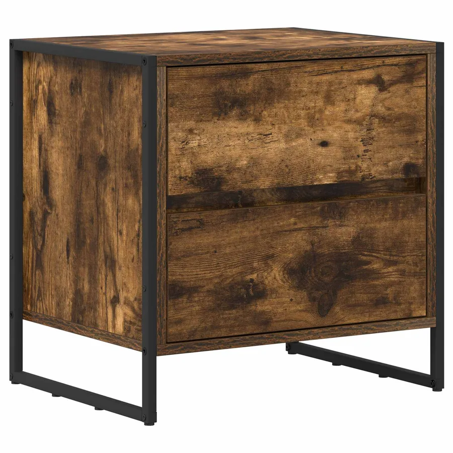 Table de chevet avec tiroir 2 pcs Chêne Fumé 50 x 39,5 x 50 cm - 5