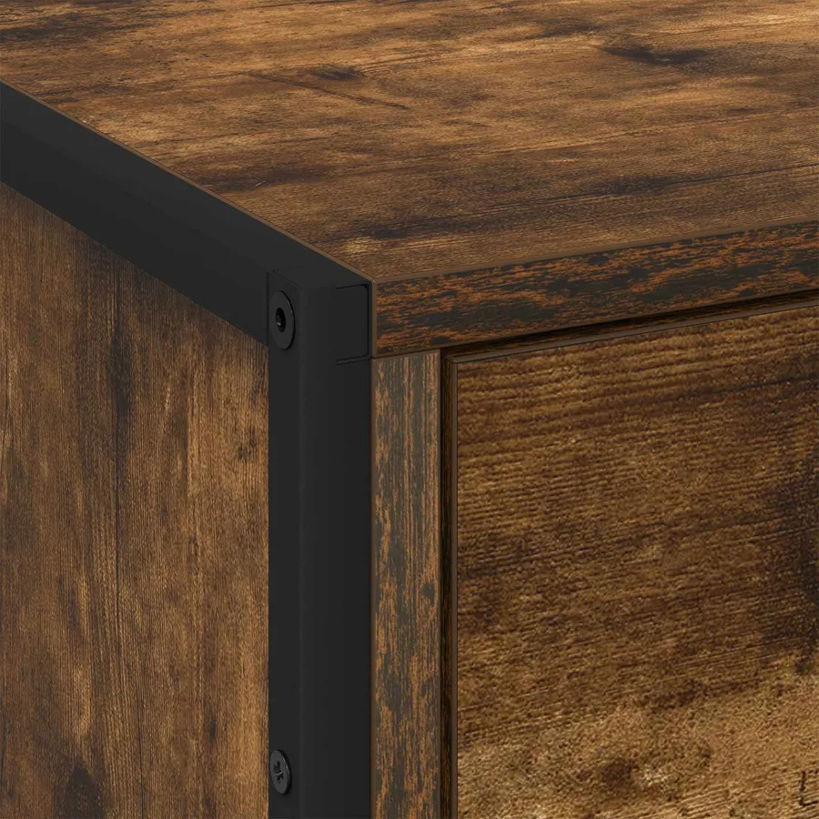 Table de chevet avec tiroir 2 pcs Chêne Fumé 50 x 39,5 x 50 cm - 9