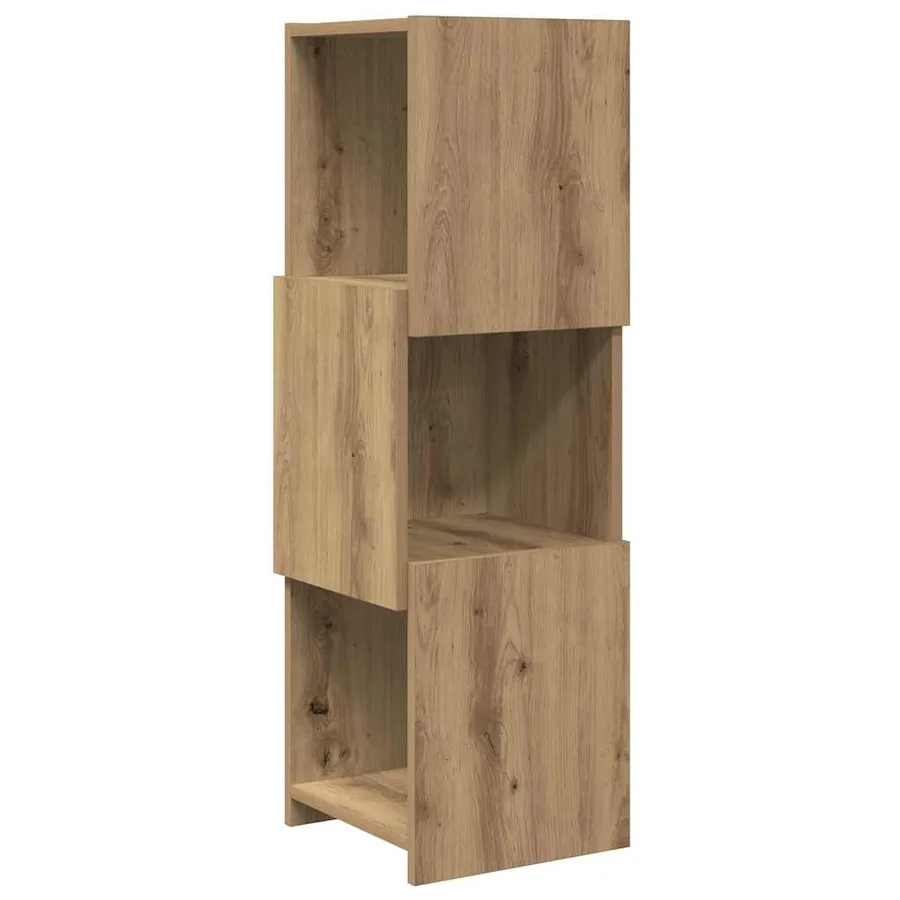 Meuble d'angle 30,5x30x95cm Bois d'ingénierie Chêne artisanal - 2