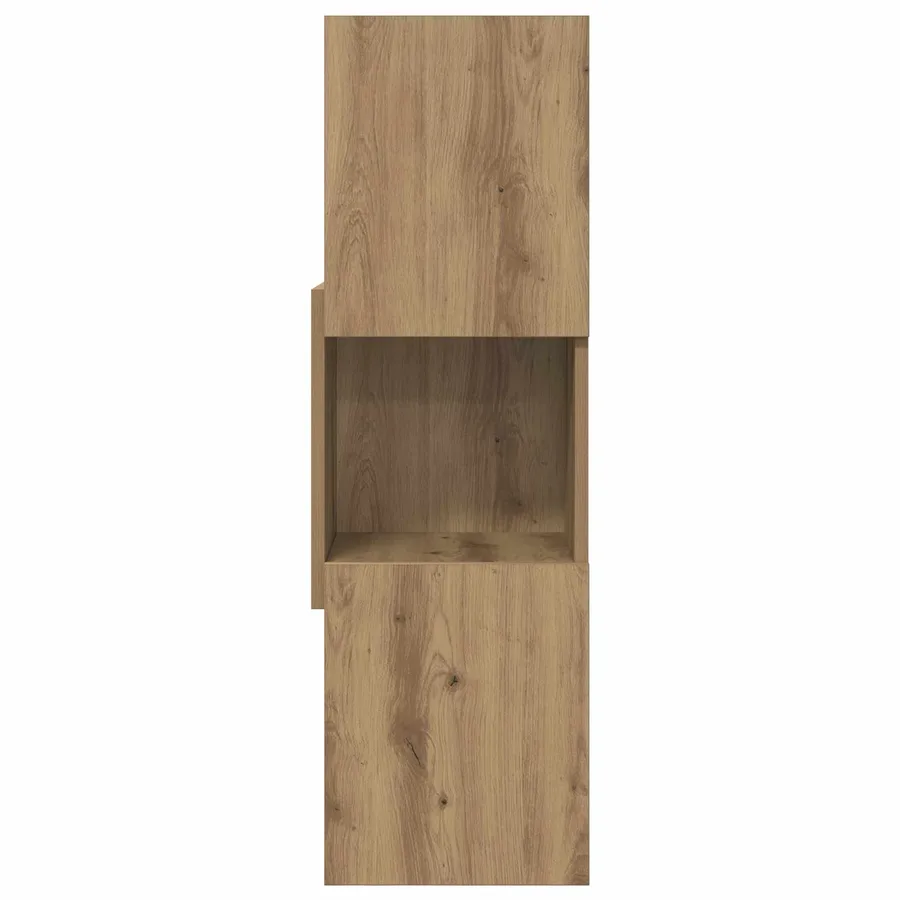 Meuble d'angle 30,5x30x95cm Bois d'ingénierie Chêne artisanal - 5