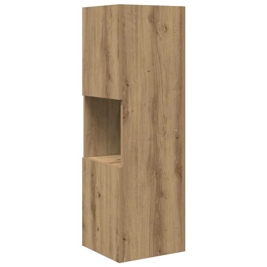 Meuble d'angle 30,5x30x95cm Bois d'ingénierie Chêne artisanal - 7