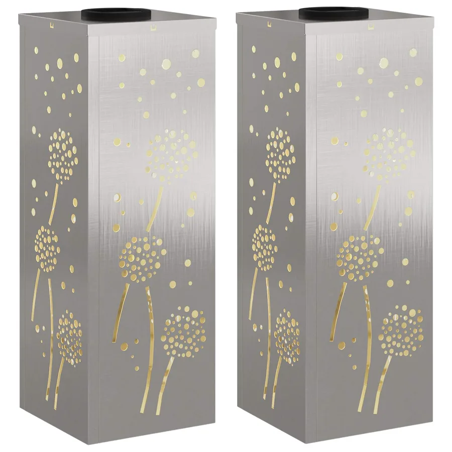 Lumière de chemin LED solaire 2 pcs Blanc chaud 18 x 18 x 50 cm - 2