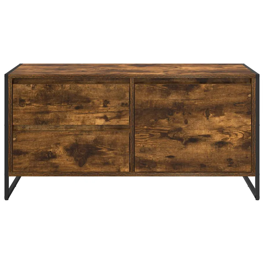 Meuble TV Chêne Fumé 100 x 36 x 49.5 cm Bois d'ingénierie - 6