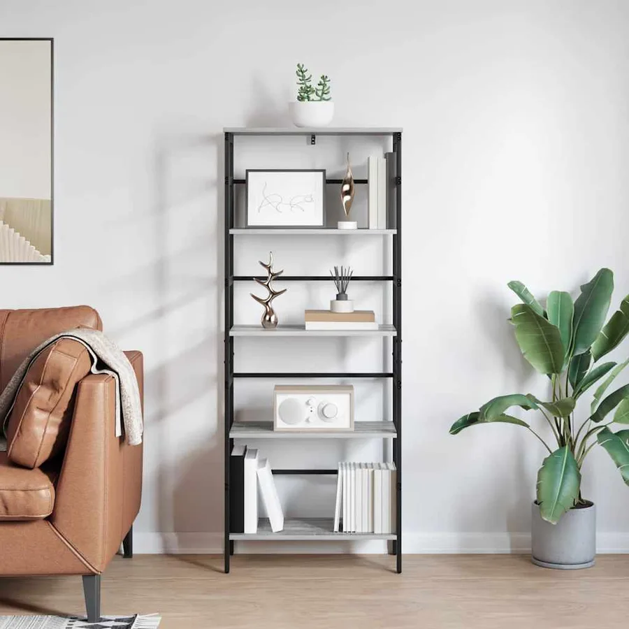 Étagère Gris Sonoma 60 x 29,5 x 149 cm Bois d'ingénierie - 4