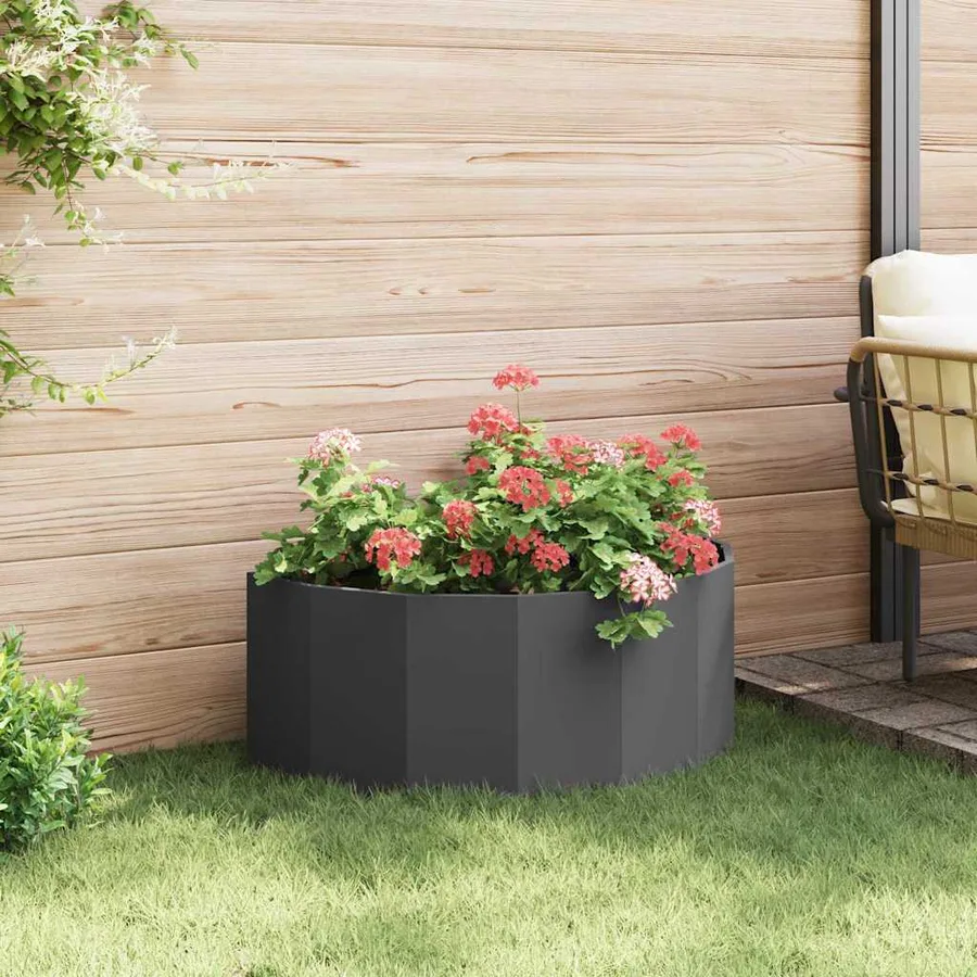 Jardinière Noir 90 x 45 x 35 cm Acier - 4
