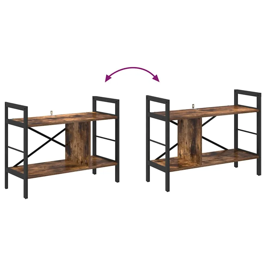 Étagère Chêne fumé 75 x 30 x 58,5 cm Bois d'ingénierie - 9