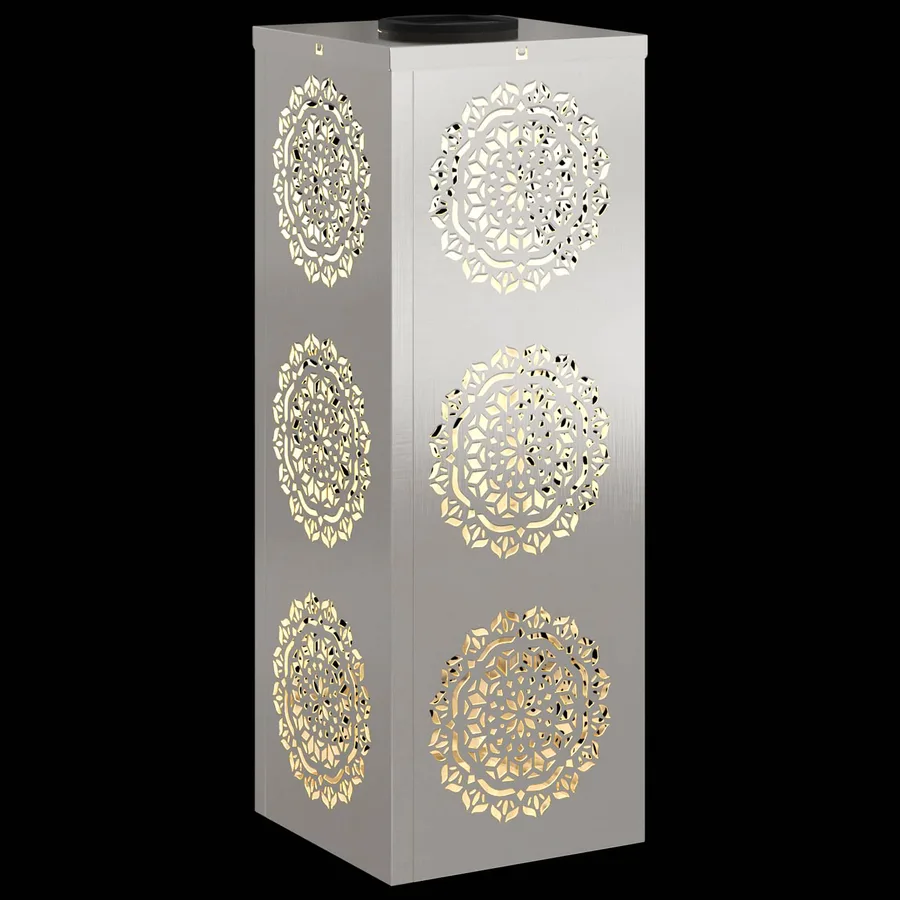 Lumière de chemin LED solaire 2 pcs Blanc chaud 18 x 18 x 50 cm - 12