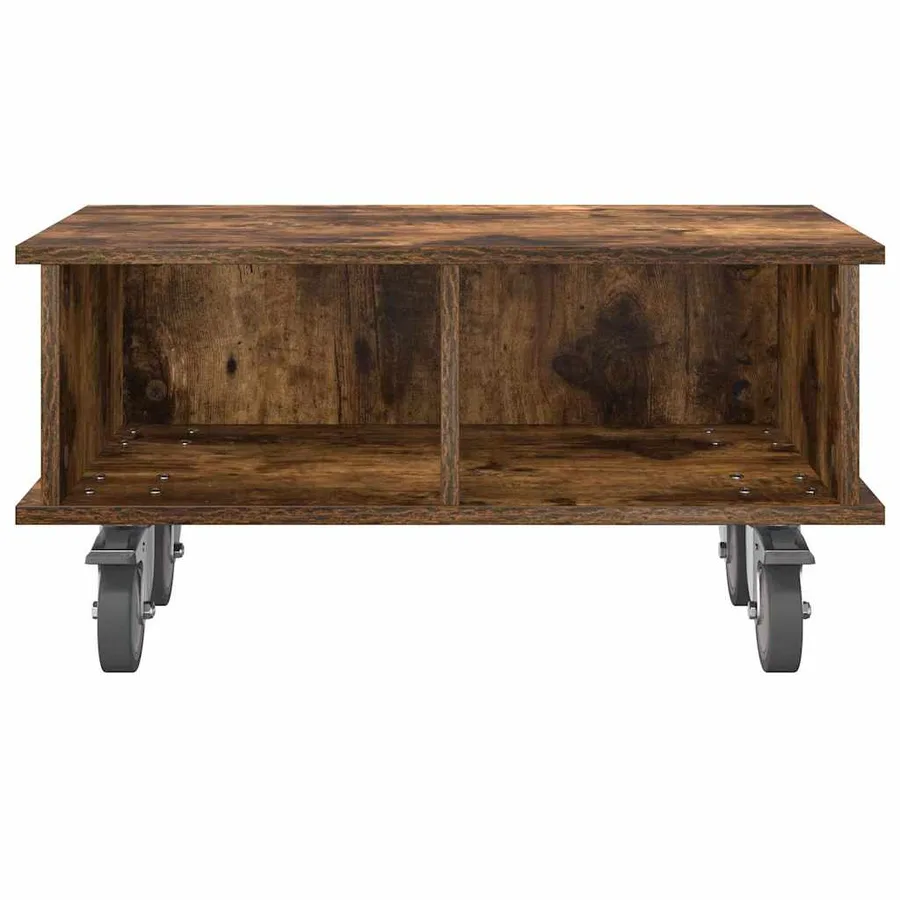 Meuble TV Chêne fumé 68,5 x 35 x 35 cm Bois d'ingénierie - 5