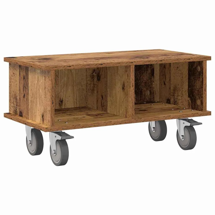Meuble TV Bois ancien 68,5 x 35 x 35 cm Bois d'ingénierie - 2