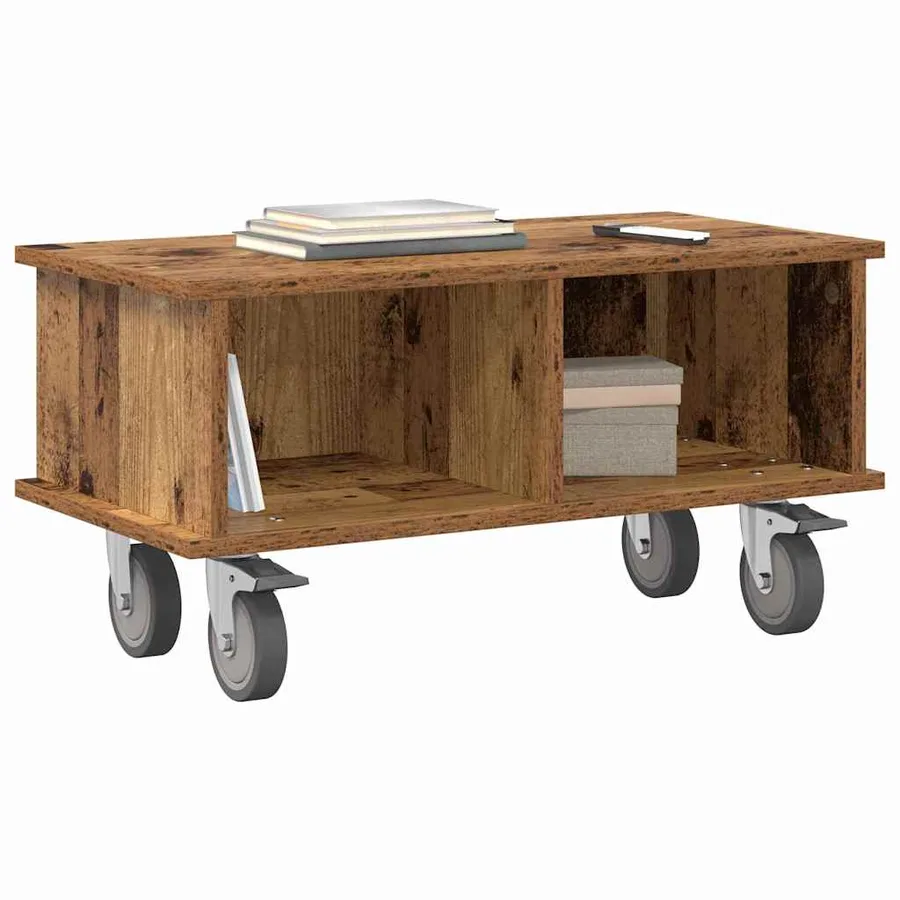 Meuble TV Bois ancien 68,5 x 35 x 35 cm Bois d'ingénierie - 3