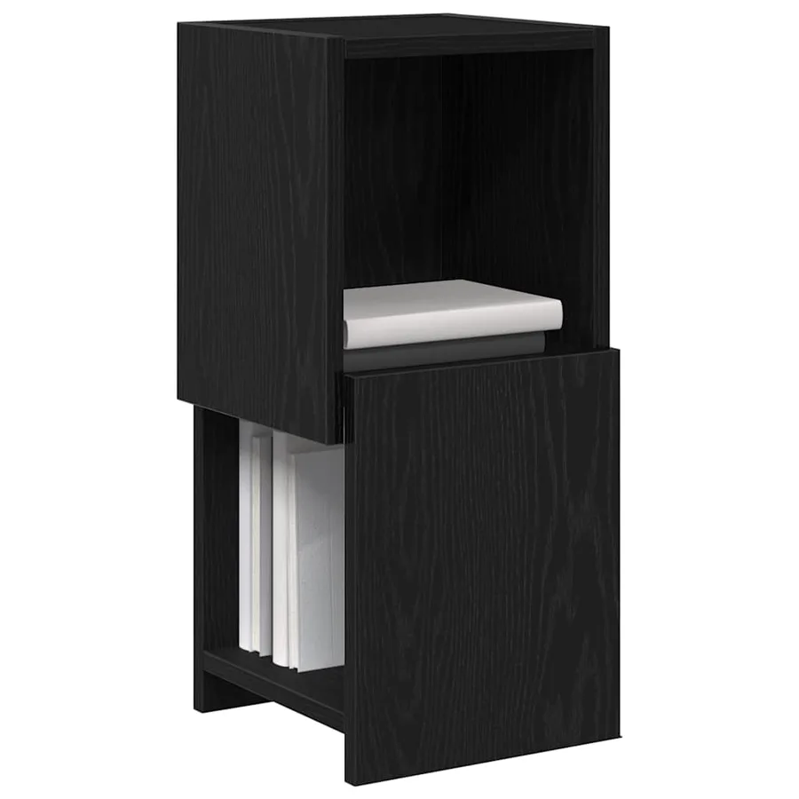 Meuble d'angle Chêne noir 25,5x25x55cm Bois d'ingénierie - 3