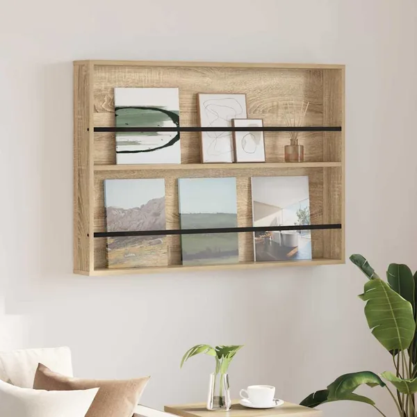 Étagère à magazines avec étagère Chêne Sonoma 100 x 12 x 70 cm