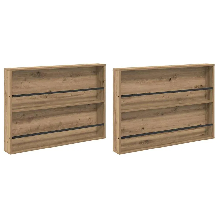 Étagère à magazines 2 pc Chêne artisanal 100 x 12 x 70 cm - 2