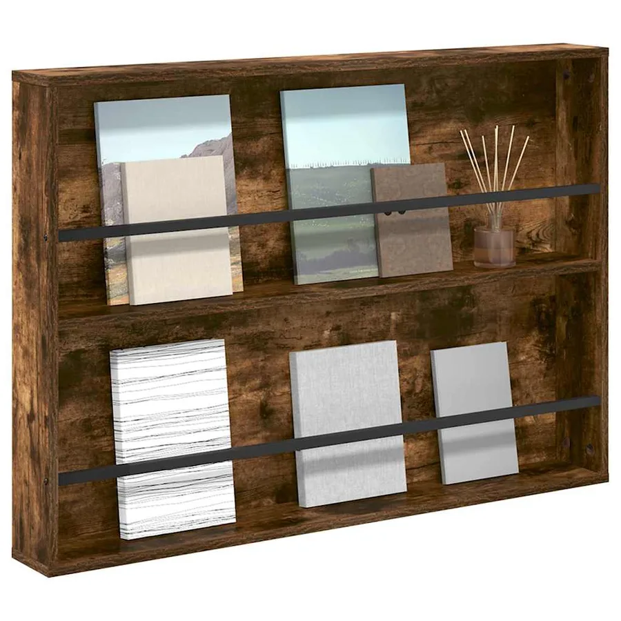 Étagère à magazines avec étagère Chêne fumé 100 x 12 x 70 cm - 3