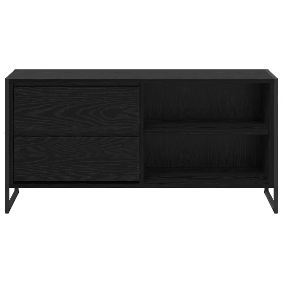 Meuble TV Chêne noir 100 x 36 x 49,5 cm Bois d'ingénierie - 6