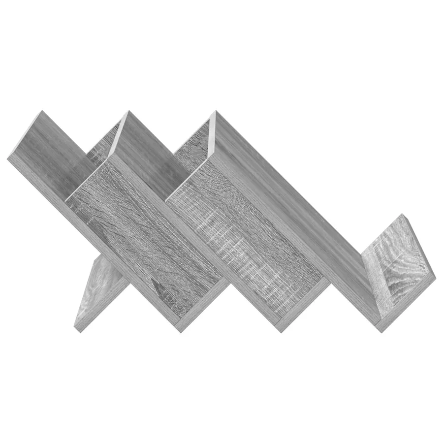 Étagère à magazines avec étagère Gris Sonoma 53 x 40 x 28,5 cm - 6