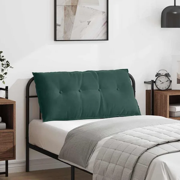 Coussin de Dos Vert foncé 100 x 50 cm Tissu en velours côtelé