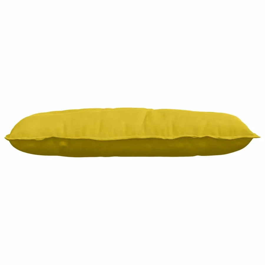 Coussin de Dos Jaune 100 x 50 cm Tissu en velours côtelé - 5