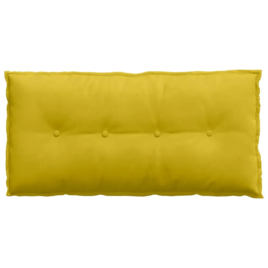 Coussin de Dos Jaune 100 x 50 cm Tissu en velours côtelé - 6