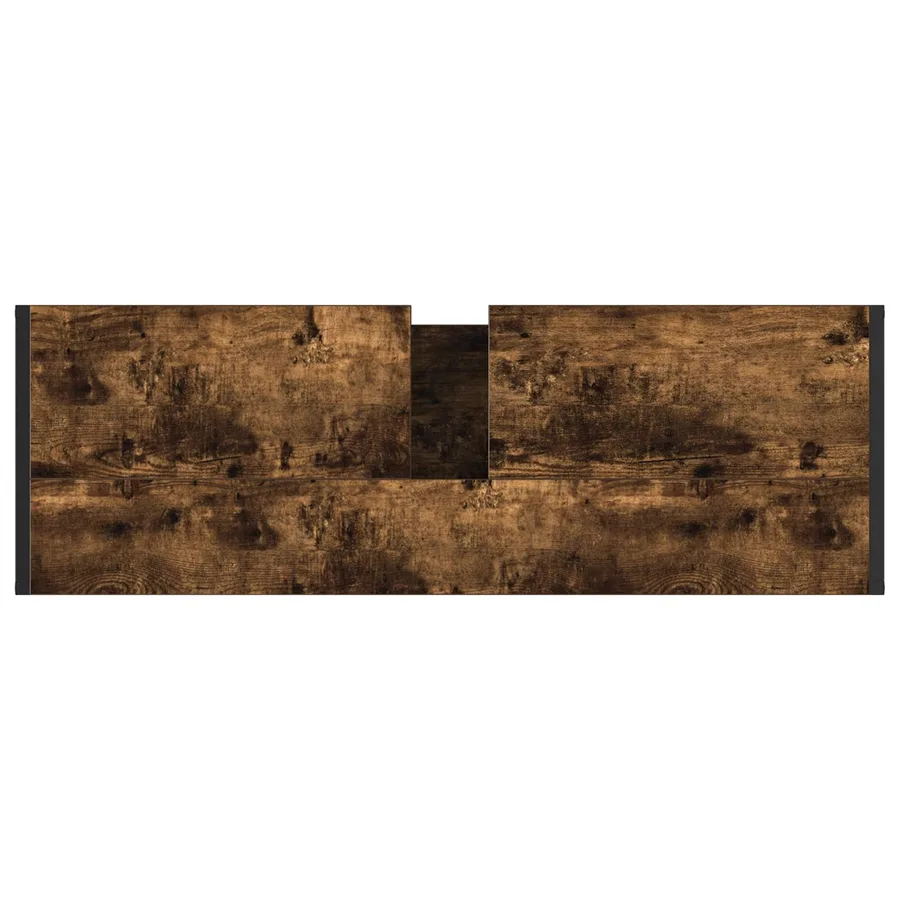 Cabinet de salle de bain avec porte Chêne Fumé 90 x 30 x 60 cm - 9