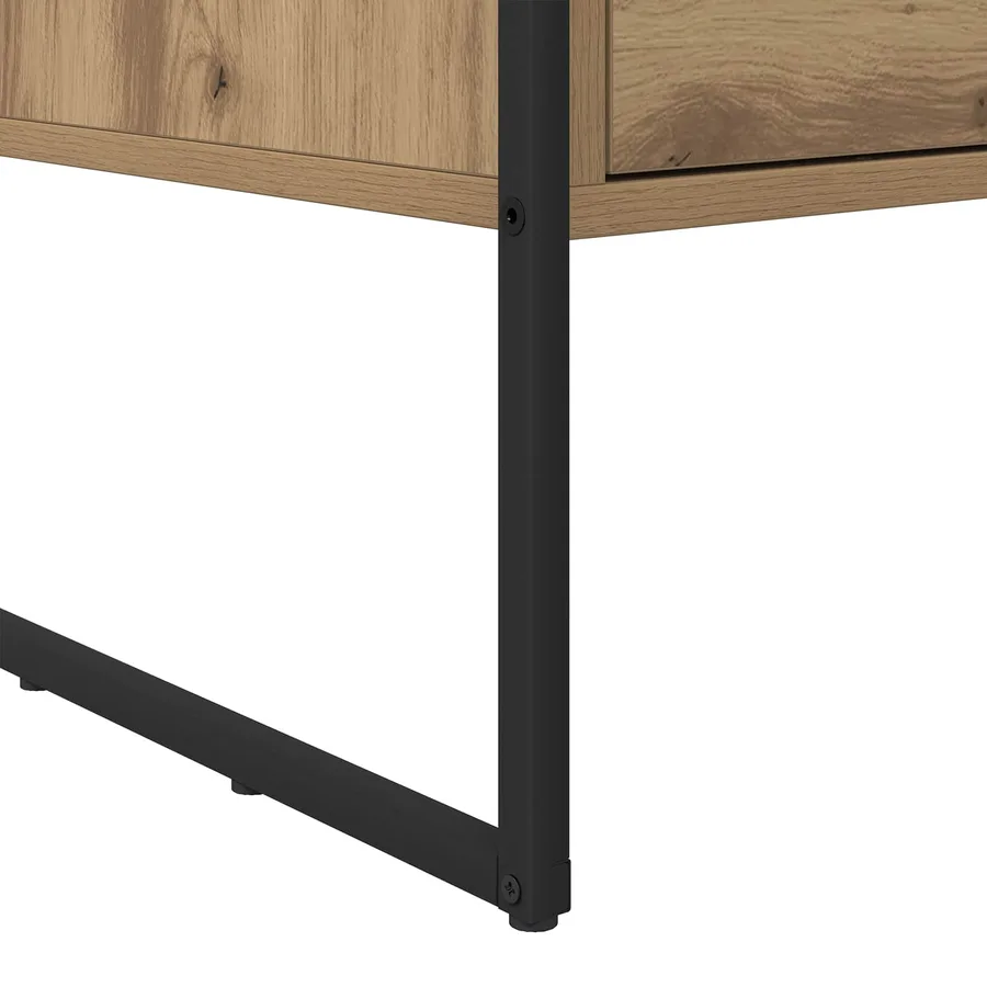 Table basse Chêne artisan 100 x 46 x 40 cm Bois d'ingénierie - 8
