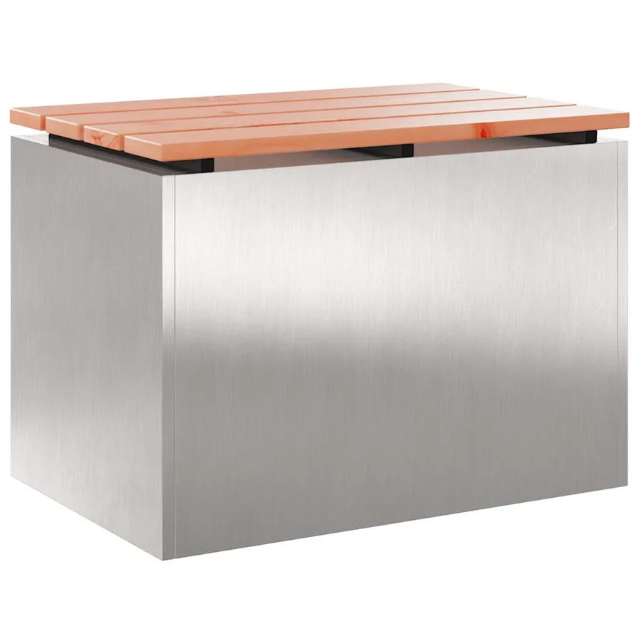 Banc de jardin Argent 60 x 40 x 43 cm Acier inoxydable - 2