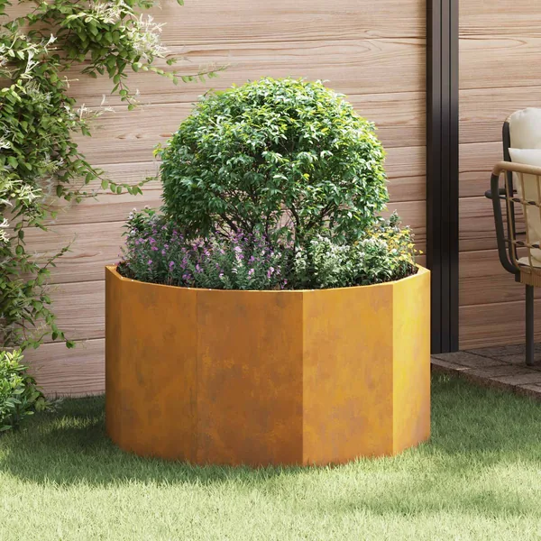 Jardinière Rouillé 90 x 90 x 50 cm Acier patiné
