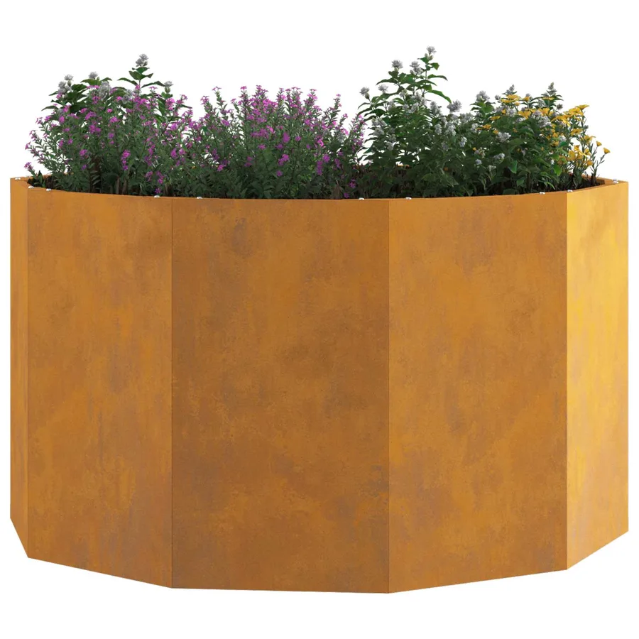 Jardinière Rouillé 90 x 90 x 50 cm Acier patiné - 3
