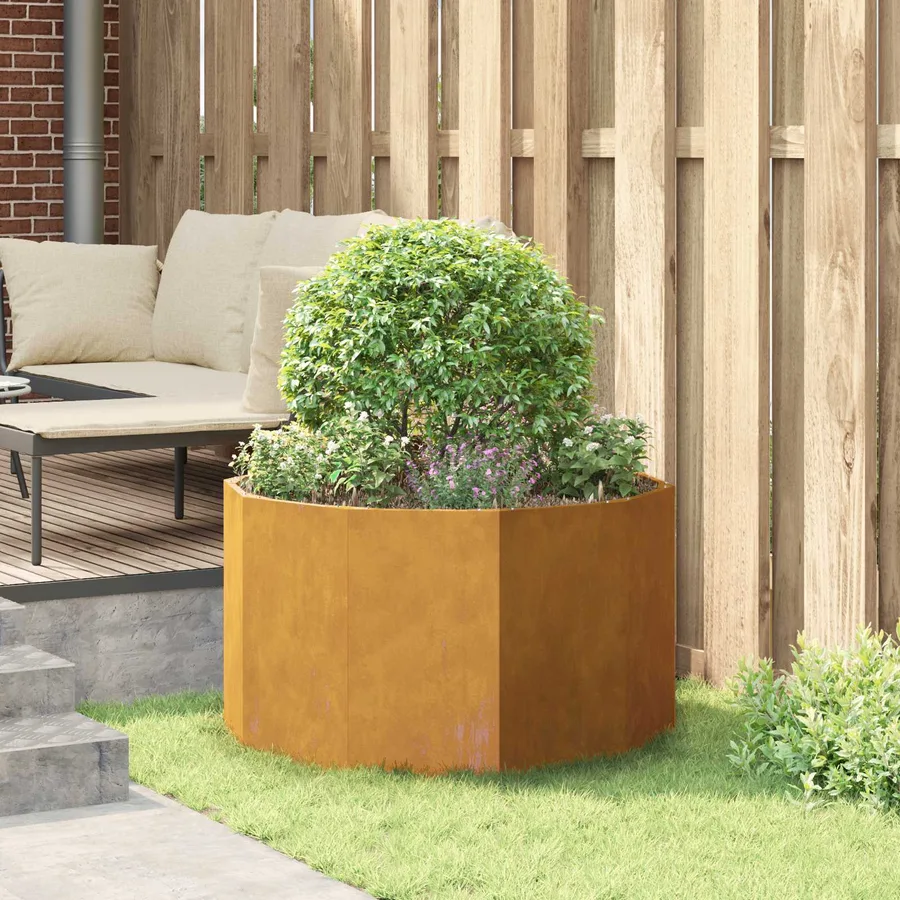 Jardinière Rouillé 90 x 90 x 50 cm Acier patiné - 4