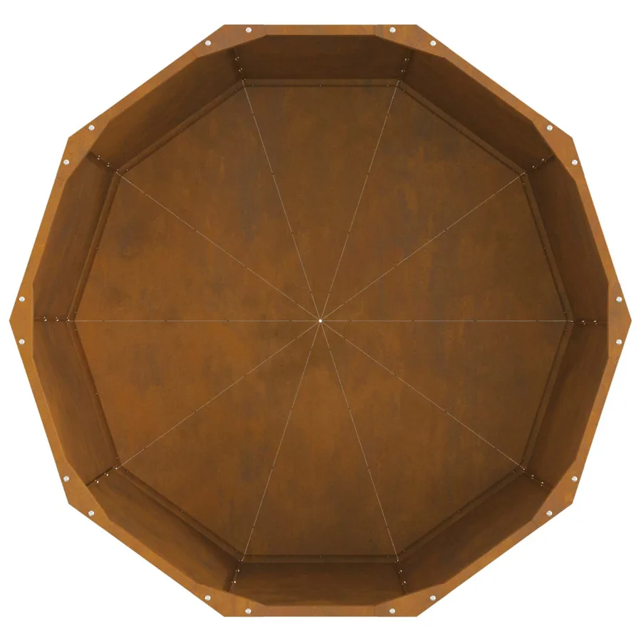 Jardinière Rouillé 90 x 90 x 50 cm Acier patiné - 7