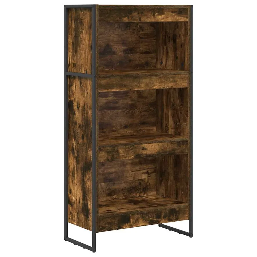 Bibliothèque Chêne Fumé 60 x 30 x 121 cm Bois d'ingénierie - 2