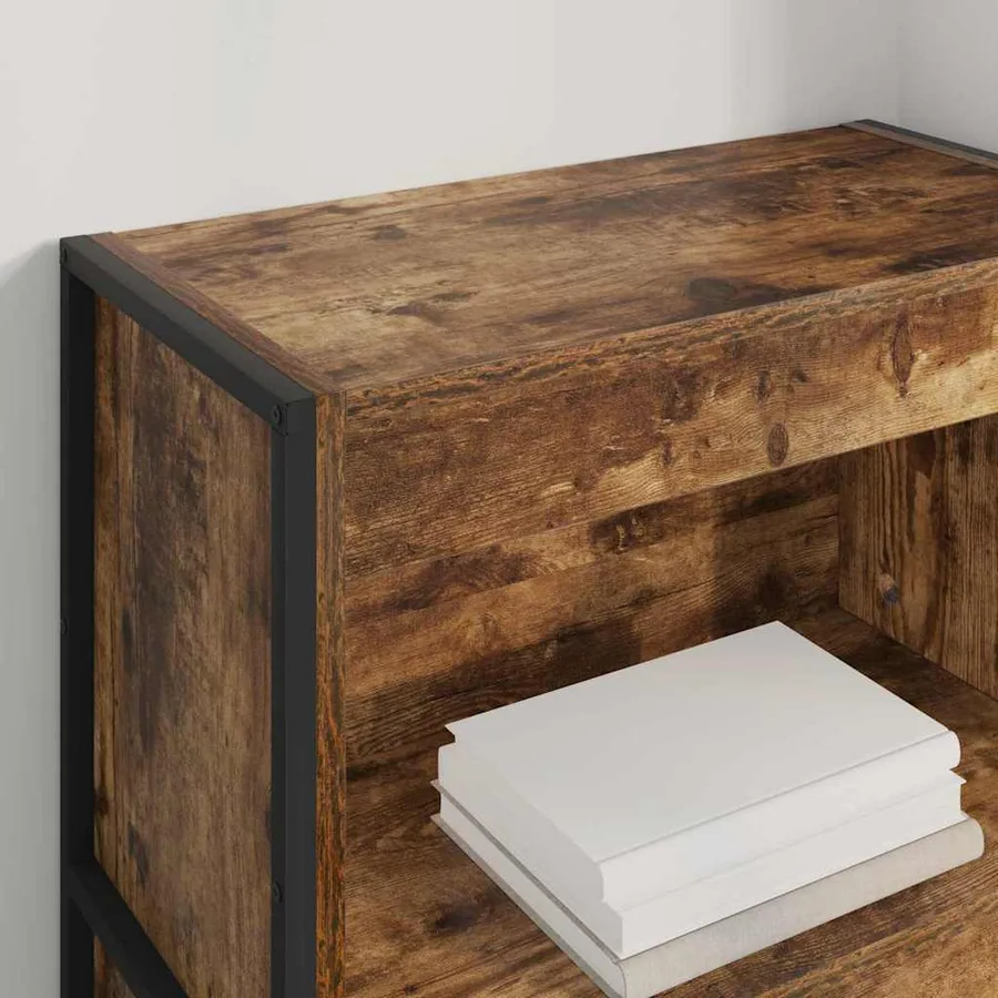 Bibliothèque Chêne Fumé 60 x 30 x 121 cm Bois d'ingénierie - 4
