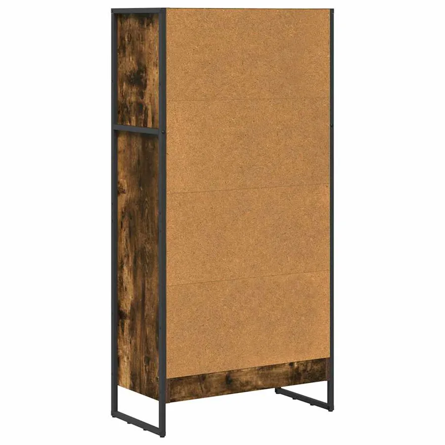 Bibliothèque Chêne Fumé 60 x 30 x 121 cm Bois d'ingénierie - 7