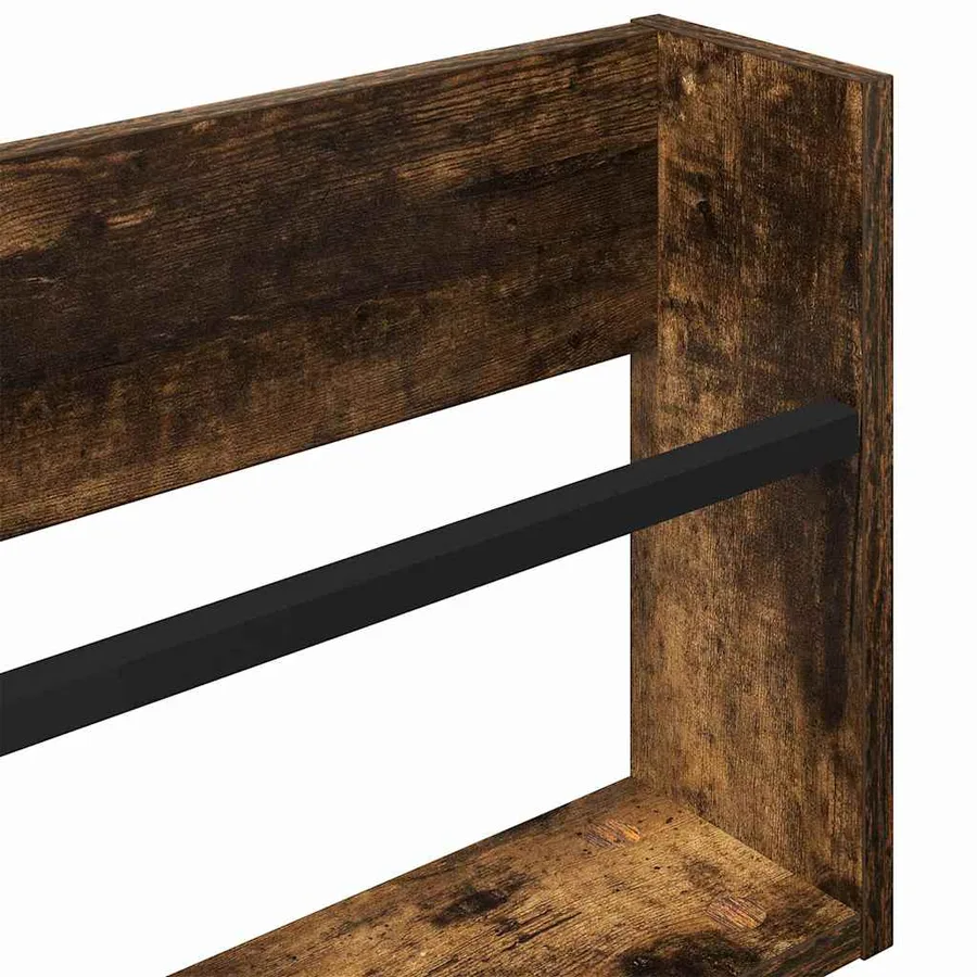 Étagère à magazines 2 pcs Chêne fumé 80 x 12 x 30 cm - 9
